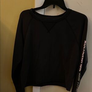 Abercrombie & Fitch Black Sweatshirt with Pink and White Accents